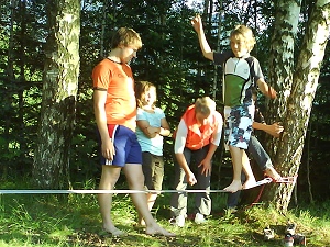 Balanceübungen im Trainingslager