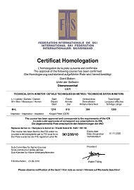 Zertifikat für die FIS-Rennstrecke "Unter der Seilbahn" - Riesenslalom